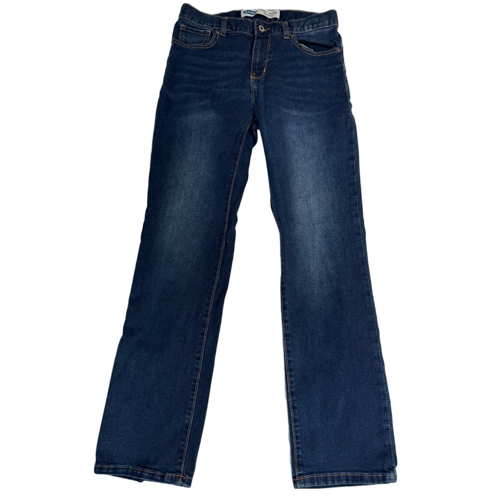 Old Navy Youth Boy Size 14 Straight Cut Denim Blue Jeans
